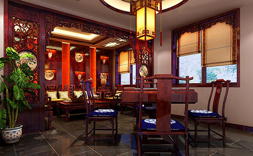 仙桃古典中式风格茶楼包间设计装修效果图